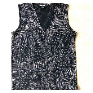 DKNY top small shirt sleeveless designer top cute!